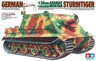 Tamiya 35177 1/35 Scale Model Kit WWII German Sturmtiger 38cm Assault Mortar Gun • $27.90