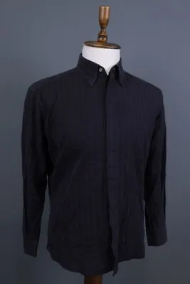 Versace Black Striped Long Sleeve Button Up Shirt Size 48 • $75