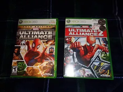 Marvel: Ultimate Alliance Gold Edition And Marvel Ultimate Alliance 2 XBOX 360 • $250