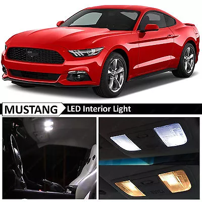 10x 2015-2017 Ford Mustang White Interior Map Trunk Vanity LED Light Package Kit • $11.89