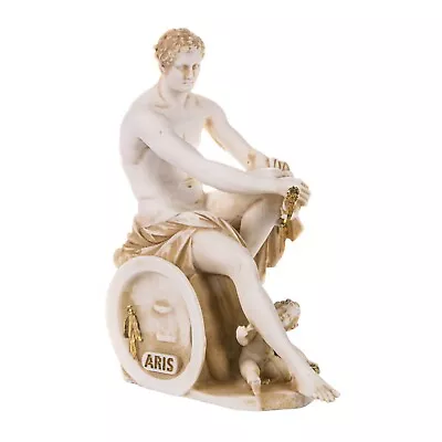 Ares Mars God Of War Zeus Son Alabaster Statue Figure Gold Tone 6.5 Inches • $56.90