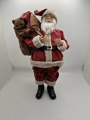 Midwest Importers Clothtique (?) Paper Mache (?) Santa Figurine 9 Inches Nice!! • $23