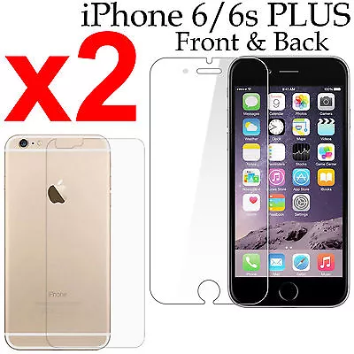 $4.99 • Buy X2 Soft PET Film Screen Protector For Apple Iphone 6 6s PLUS Front And Back