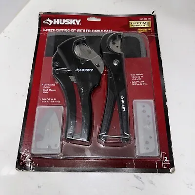 Husky 4 Piece PVC Cutter Kit W Foldable Pouch 2 Tools + Replacement Blades *NEW* • $19.88