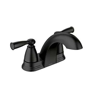 Moen 84942BL Banbury Two Handle Low Arc Bathroom Faucet Matte Black • $54.90