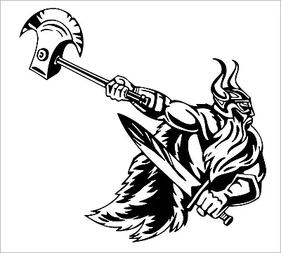 £14.99 • Buy VIKING AXE Vinyl Sticker Funny Car Decal Van Graphics Campervan Large Norse Man