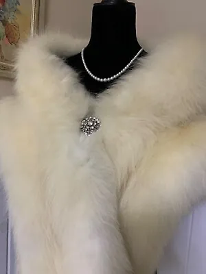 $255 • Buy Vintage Genuine Fox Fur Boa Stole Fling Wrap Wedding Bridal