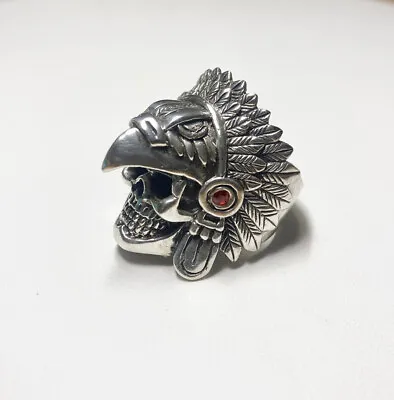 Aztec Eagle Skull Warrior Ring Mexican Silver 925 Aguilá Azteca Taxco Plata • $144.99