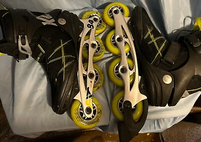 K2 Fit 84 Pro Men's Size 9 Rollerblades Black/Yellow Gently Used • $45