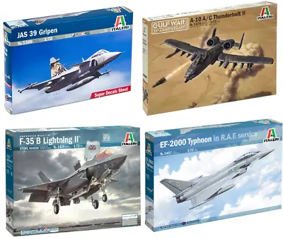 £30.99 • Buy Italeri Aircraft Model Kit 1/72, A-10. F22, F35B, JAS 39 Gripen, Typhoon, MiG