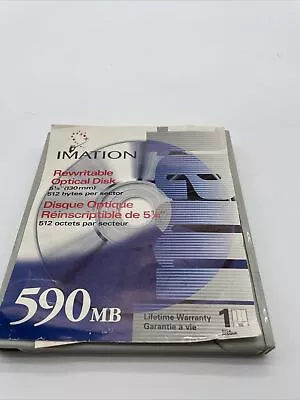 New Imation 15175 R/W 590MB Rewritable MO Optical Disk 5.25 130mm 512 Bytes • $29.95