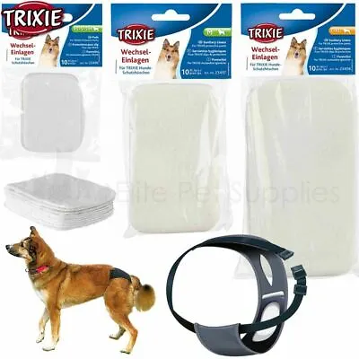 £5.79 • Buy Trixie Dog Protective Sanitary Pants Underwear Bitches In Season Black Or Pads