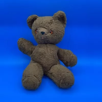 Vintage Musical Wind Up Brown Teddy Bear Plush Stuffed. • $30