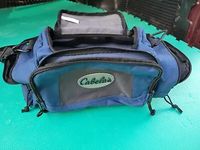 Cabelas Fishing Utility Gear Bag Carry On Mini Duffle Tackle 16”x10”x7” Blue • $26