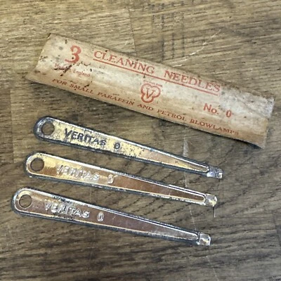 £2.99 • Buy VERITAS ~ Pricker Jet Cleaning Needles For Lamps Lanterns No 0 X3 Original Pack