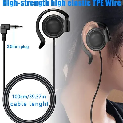 Wired Single Headphones 3.5Mm Right-Side Earphone One Ear Ear-Hook Headphone For • $7.39