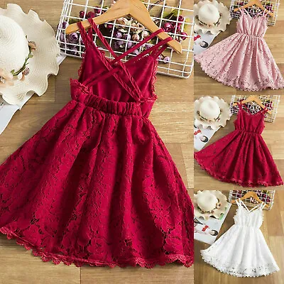 US Flower Girl Dress Kids Party Dress Wedding Bridesmaid Holiday Pageant Formal • $20.99