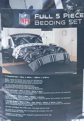 NFL Oakland Raiders 5pc Full Bedding Set • $59.99