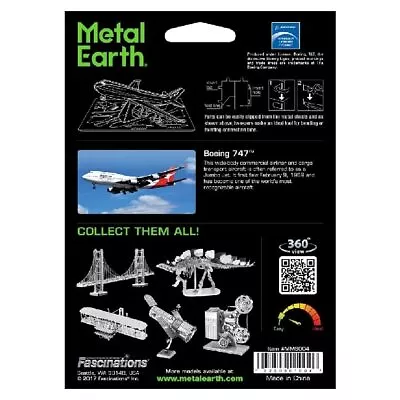 Metal Earth 3D Metal Model - Boeing 747 Commercial Jet • $8.39