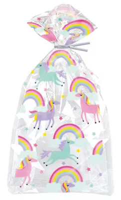 $5.69 • Buy 20pk Unicorn Rainbow Party Cello Bags Kids Birthday Loot Lolly Treat Favour Bags