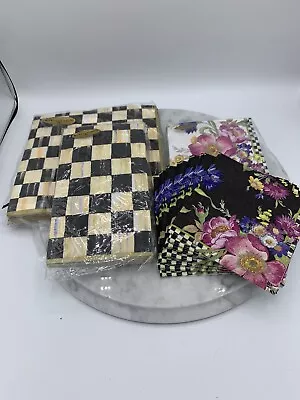 Lot Of New MacKenzie-Childs Flower Market And Checkered Paper Dinner Napkins • $17.50