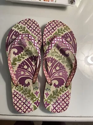 Vera Bradley Julep Tulip Women’s Flip Flop Sandals Size 7-8 Beach Pool Summer • $3.50