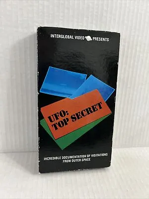 UFO: Top Secret VHS Tape Documentary Interglobal Video Promotions 1986 Aliens • $16.99