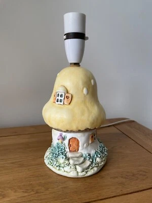 £15.99 • Buy Vintage Ceramic Mushroom House  Child’s Nursery Lamp John Valentine