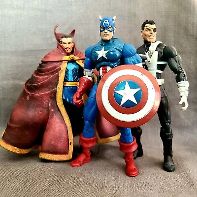 Toy Biz 6   Marvel Legends AVENGERS Lot - Captain America Dr. Strange Nick Fury  • $34.99