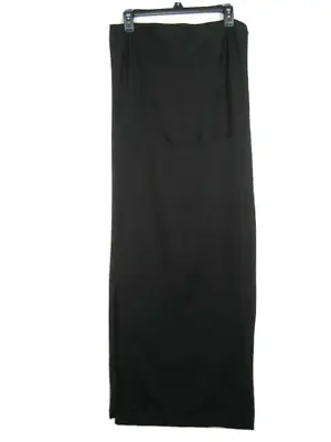 Ingrid Isabel Maternity Maxi Skirt Medium Size 2 Black Side Splits Long Stretchy • £11.26