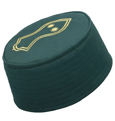 Men's Islamic Structured Kufi Hat | Prophet Muhammad’s (SAW) Sandal - Green • $13.98