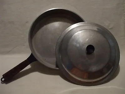 Vintage MIRACLE MAID G2 Cookware Aluminum 11  Fry Pan With Lid Cover #A411C • $33