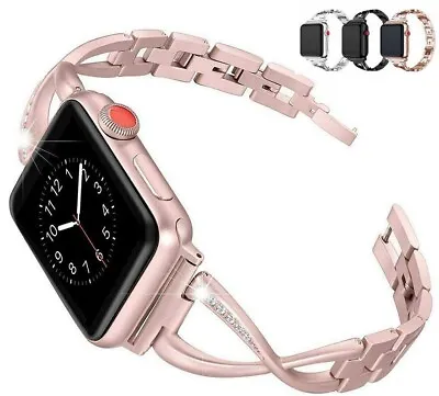 Diamond Bracelet Band For Apple Watch Strap Series SE 6 5 4 3 2 1 38 40 42 44 Mm • £8.99