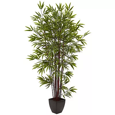 $171.15 • Buy Nearly Natural 6’ Bamboo Silk Tree W/Planter Realistic Artificial Home Decor
