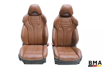 BMW M5 F90 Front Left & Right Tartufo Brown Leather Seats Pair 2018 - 2023 Oem • $1499.99