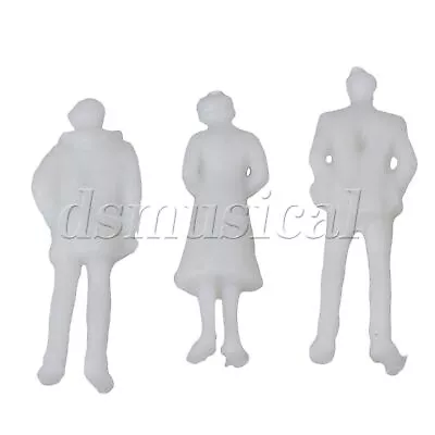 100PCS White Unpainted Architectural Miniature People 1:100 Scale Model Figures • $7.52