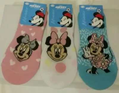 BNWT X3 Pairs Disney Mickey & Friends Minnie Mouse Socks (9 Years) • £4.20