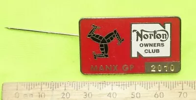 2010 Norton Manx MGP TT Isle Of Man IOM Motorcycle Enamel Badge Pin Lapel • £33.99