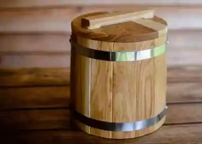 5L  / 1.32Gal Cask Wooden Barrel For Honey Apples Salting Flour Pickles Marinade • $109