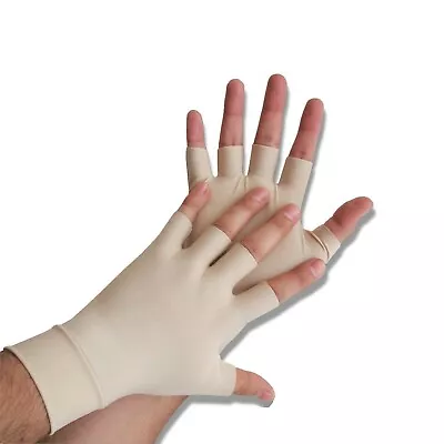£9.85 • Buy Compression Gloves X2 Anti Arthritis Pain Relief Fingerless Hand Joints Support
