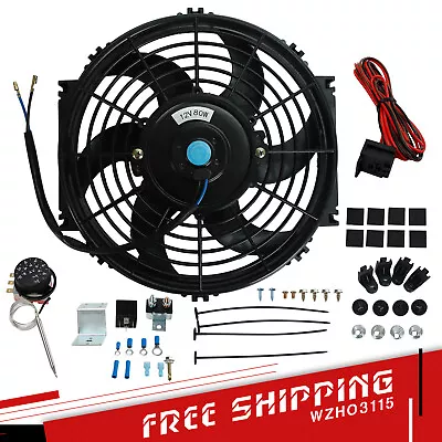 10  Inch Electric Radiator Cooling Fan + Thermostat Switch Relay Kit Universal • $36.99