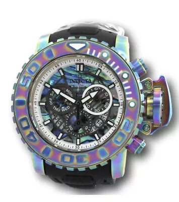 Invicta Sea Hunter Men's 70mm Abalone Dial Rainbow Swiss Chrono Watch 33793 Rare • $304.37