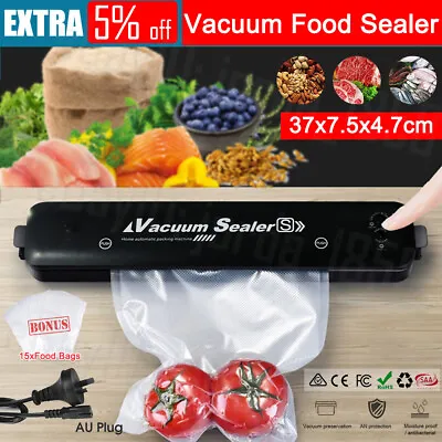 Vacuum Sealer Machine Fresh Packaging Food Storage Kitchen Heat Saver Seal Bags • $18.99