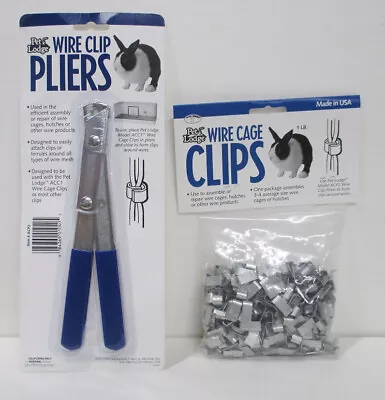 Wire Clip Pliers & One 1 LB. Bag J Clipsrabbit CageshutchestrapsACC1 ACP2 • $25.50