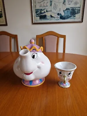 Paladone Mrs Potts China Teapot & Disney Chip China Mug From Beauty & The Beast • £40
