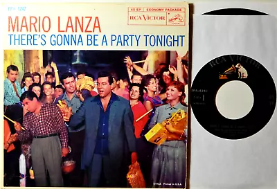 Mario Lanza There's Gonna Be A Party Tonight 45 EP & Cover 4242 NM 7  Vinyl NICE • $6.95