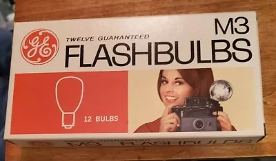 Vintage GE M3 Flash Bulbs - Full Pack Of 12 Bulbs. One Pack Of 12 Bulbs Flashes  • $5.99