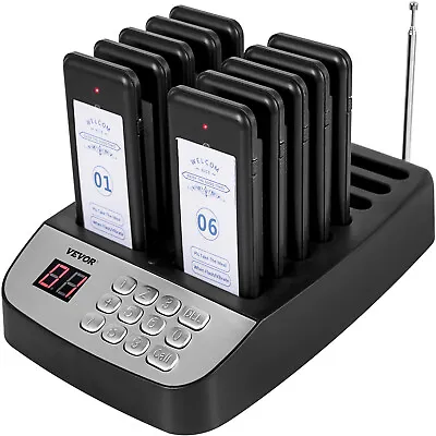 VEVOR Restaurant Pager Paging System 10 Coasters Wireless Pagers For Restaurants • $64.99