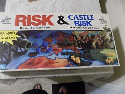 1990 Vintage Parker Brothers Risk & Castle Risk Strategy Board Game New Open Box • $39.95