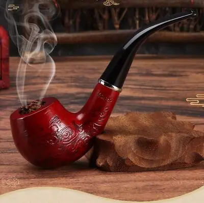 Smoking Pipe Durable Tobacco Vintage Wooden Pipes Cigar Cigarette Unique Gift AU • $17.99